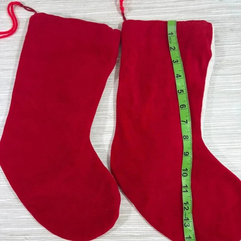 VTG 80s Needlepoint stockings Grandma & Grampa christmas decor *see mark*
